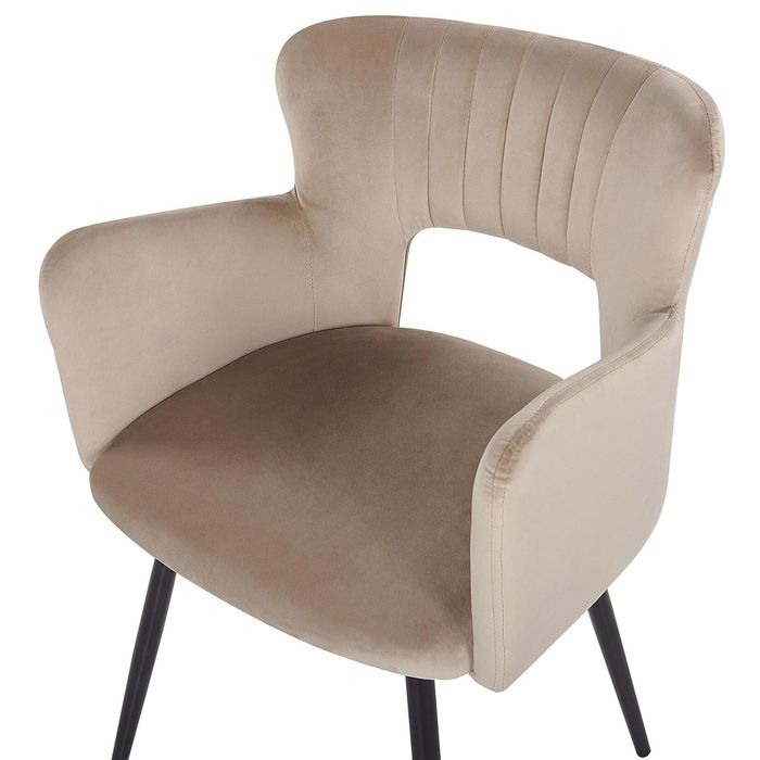 Set 2 scaune sufragerie din catifea gri Beliani, pret /set 2 bc