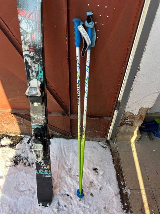 Schiuri K2 Recoil 169 cm - Skiuri cu legături + bețe Rossignol + husă