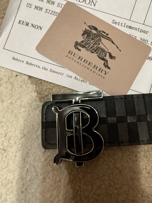 Curea Burberry Neagra Mat, Cutie, Plasa, Card,Chitanța PREMIUM