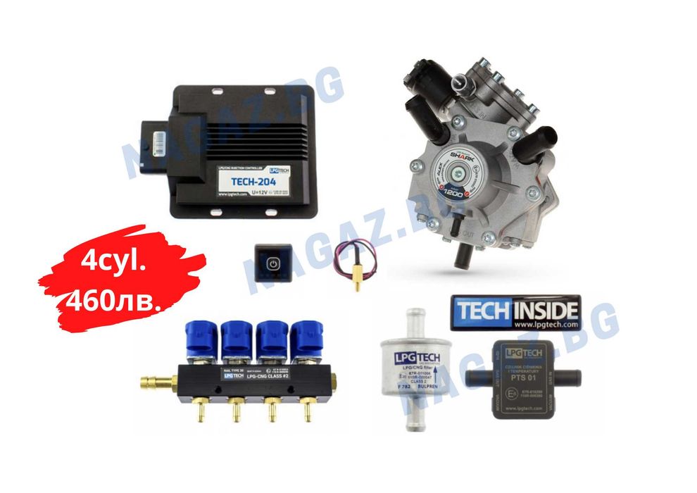 НОВ!Газов инжекцион 4cyl. LPG TECH-204/gazov injekcion LPG TECH-224