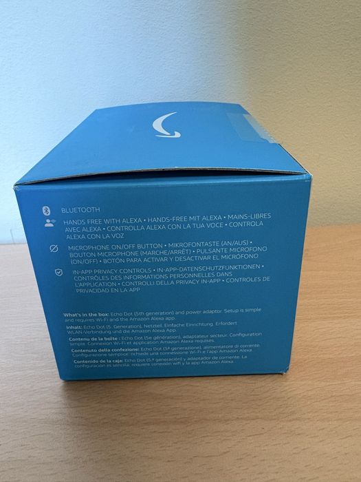 Смарт тонколона  Echo Dot 5, Гласов контрол Alexa, Wi-Fi, Bluetooth, Черен