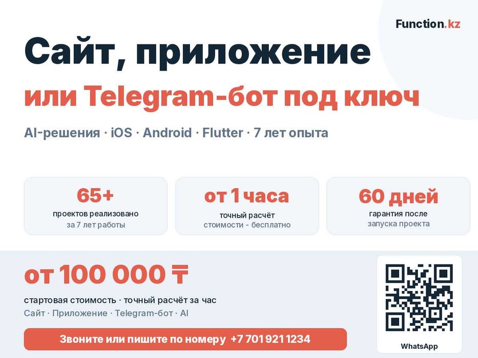 Создать/разработать сайт, мобильное приложение, Telegram-бот под ключ
