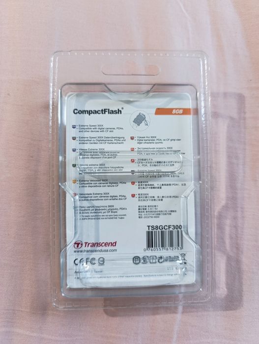 Новая карта памяти CompactFlash Transcend на 8гб
