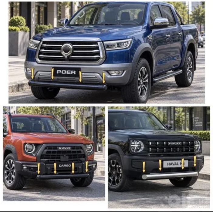 Защита бампера Haval H3 Dargo, X,Great Wall Poer