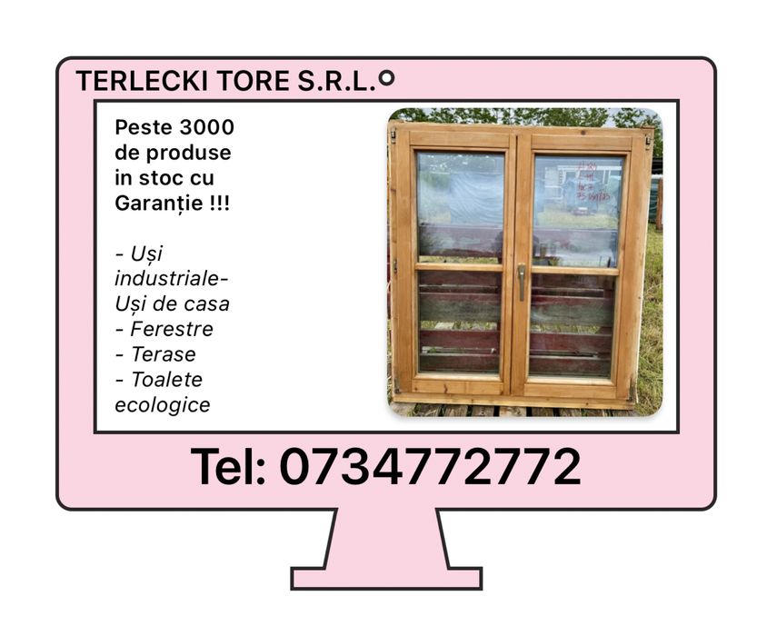 FEREASTRA LEMN TERMOPAN cabana rustic sprosuri H 124 x L 111 Germania