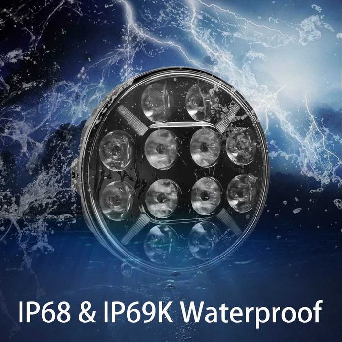 LED Халоген 9 инча Ø 218 мм / Работна лампа с дневна светлина 12 / 24V