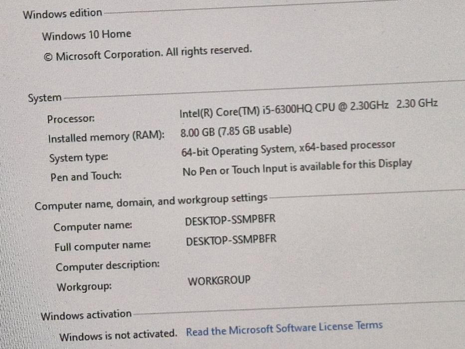 vand laptop Dell XPS  15 9550.15.6"FH..i5 6300HQ Quad..8 Gb..Ssd 256Gb