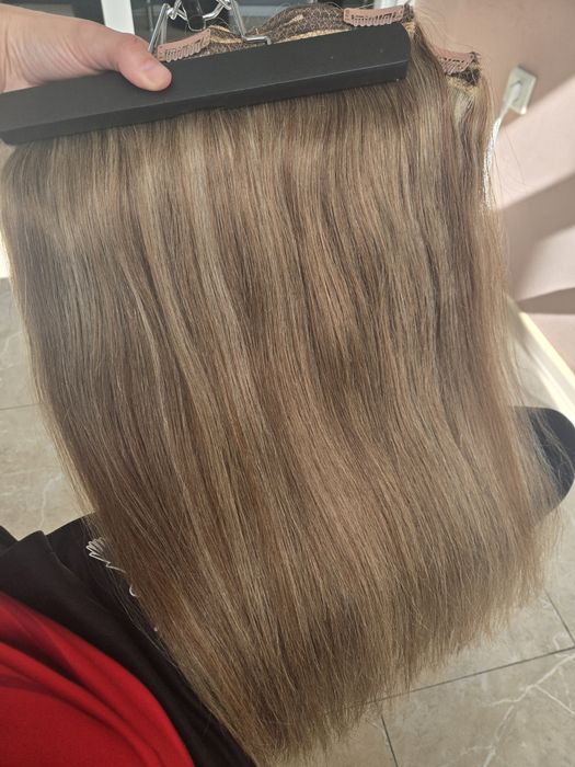 Естествена коса на кичури 45 см. 150 гр