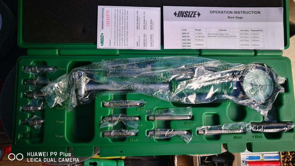 индикаторен вътромер 0.01мм INSIZE