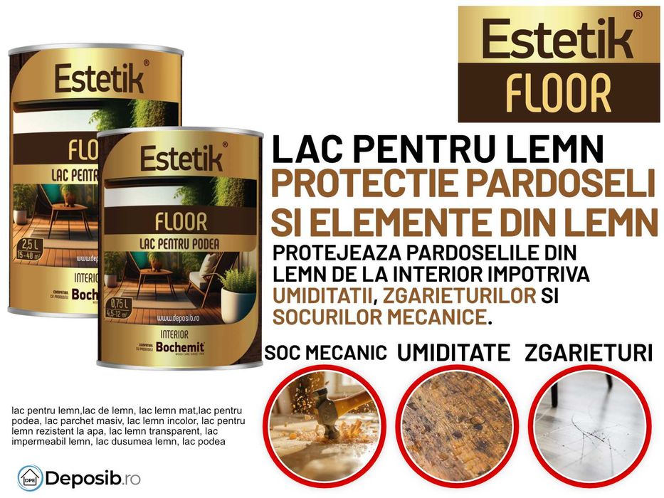 Lazura lemn Estetik - Protectie UV, Umiditate, Crapaturi