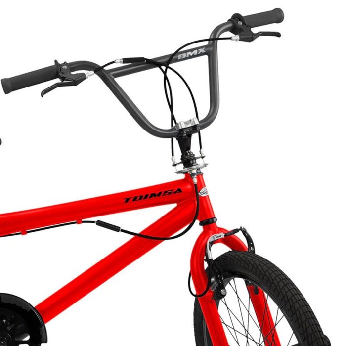 BMX велосипед TOIMSA 20” – Червен freestyle BMX с 360° ротор и V-Brake