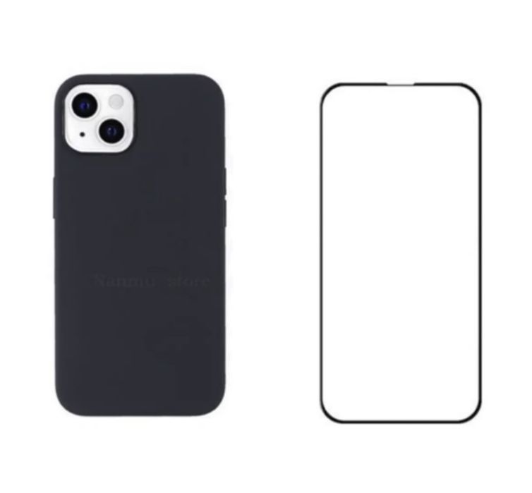 Husa Silc si Folie Sticla Curb Defender Iphone 13/14/15/16E/17 PRO MAX