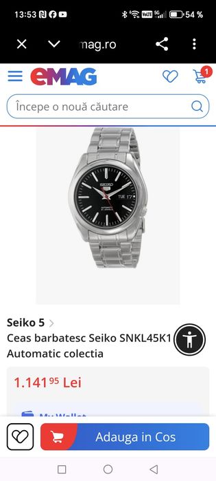 Ceas Seiko Automatic Calendar 37 mm Funcționează excelent!