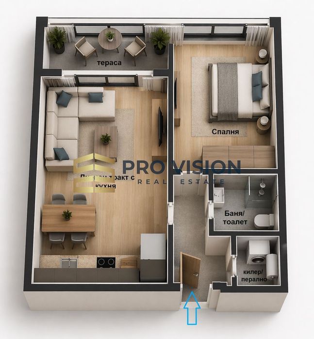 Продава се Двустаен апартамент в Варна, Окръжна болница - 44 кв.м за 1391 €/кв.м - Снимка #7