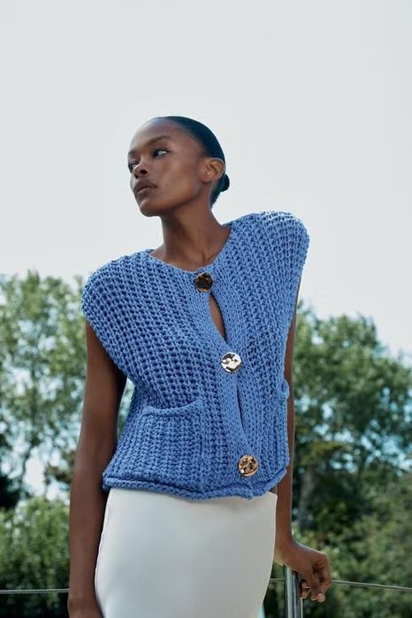 Синя жилетка Zara