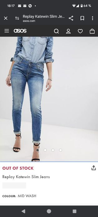 Blugi slim fit Replay W27 L28