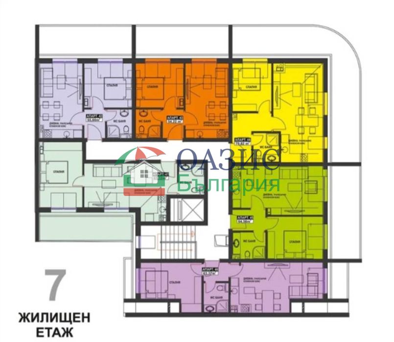Апартамент с 1 спалня в нов комплекс "Свети Никола 5А", ул. "Братя Миладинови", Бургас, 65.32 кв. м,