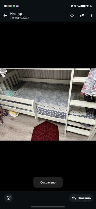 Кровать детская с матрасами