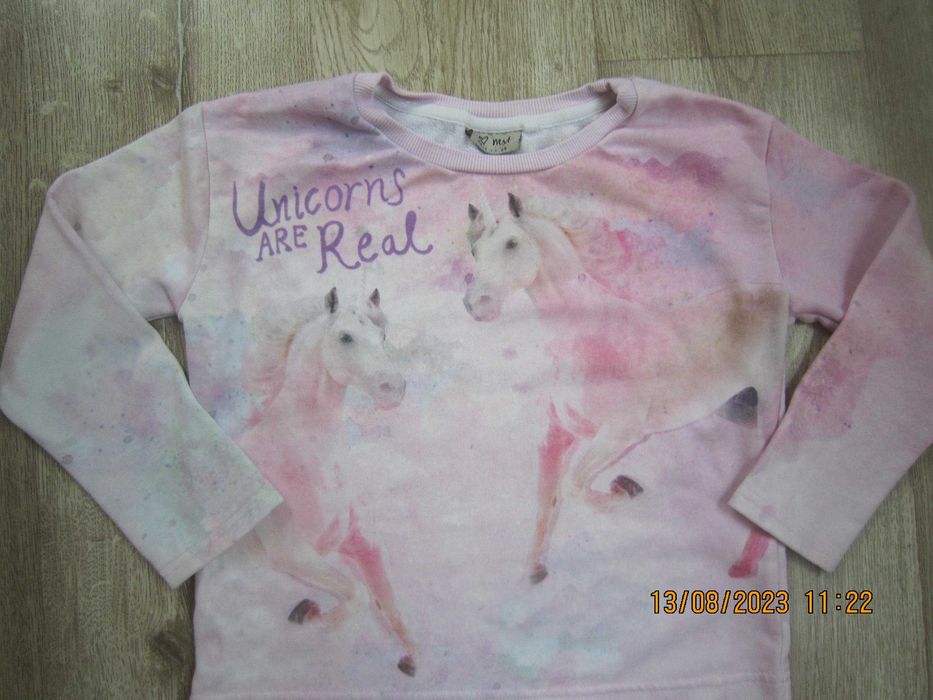 Дънки и блуза с Еднорози на H&M за 7-8 год.