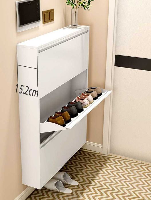 Обувной шкаф вместительный настенный\Polkali oyoq kiyim saqlash shkafi