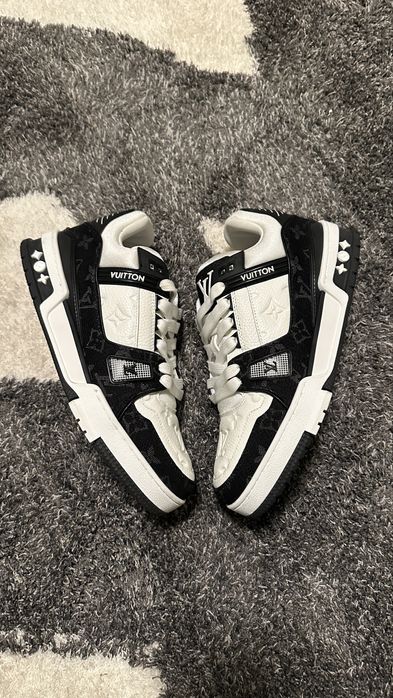 Adidasi Louis Vuitton Trainer Alb Negru Calitate Italia Premium 41 Noi