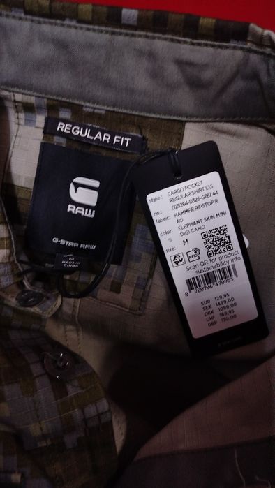 Оригинална риза G-Star Raw Cargo M , L нова мъжка камуфлажна
