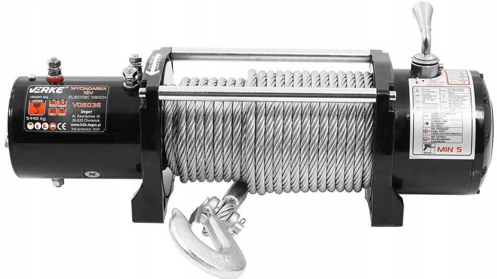 Troliu Auto 13.500 LBS 12V – Cablu Oțel, Wireless, Factură