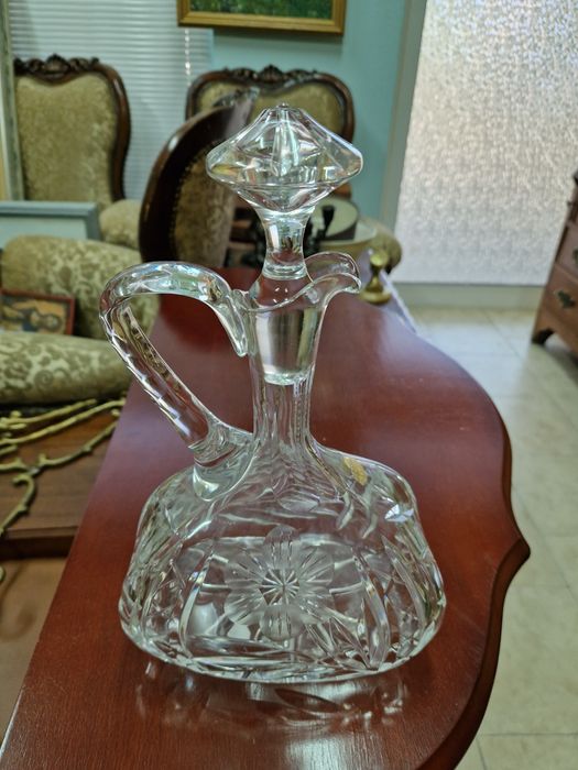 Страхотна антикварна кристална немска гарафа