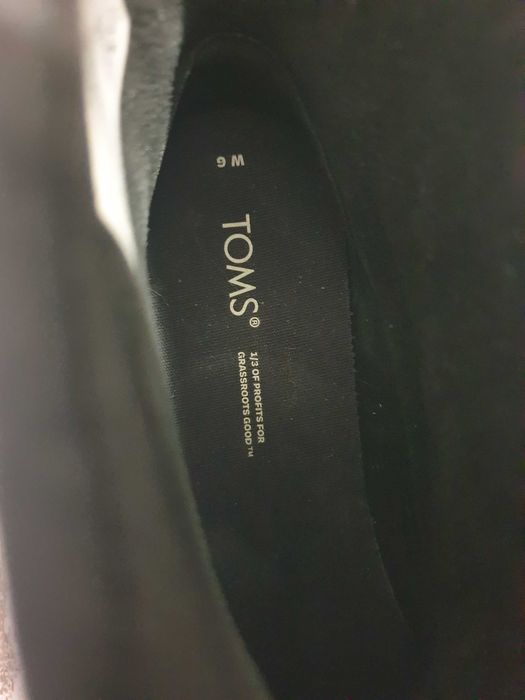 Нови Toms къси ботуши, черни, 36.5, веган, равна подметка