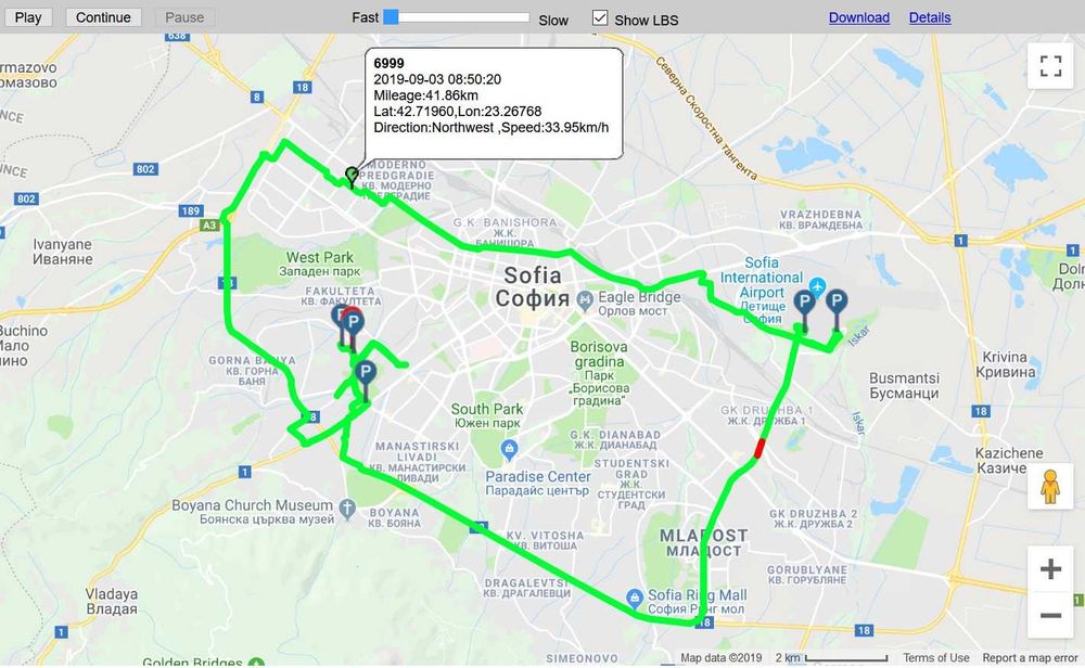GPS с микрофон в купето - джи пи ес тракер с БЕЗПЛАТНО проследяване