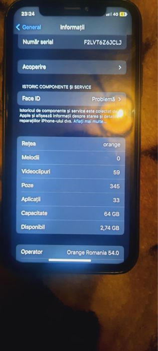 iPonhe x simplu  64 gb funtoanaza perfect baterie 100