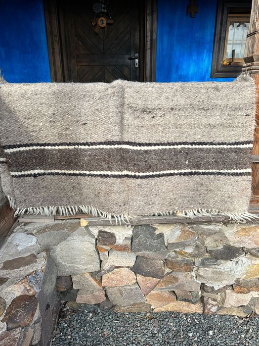 Pătură cergă lâna Săpânța Maramureș noi