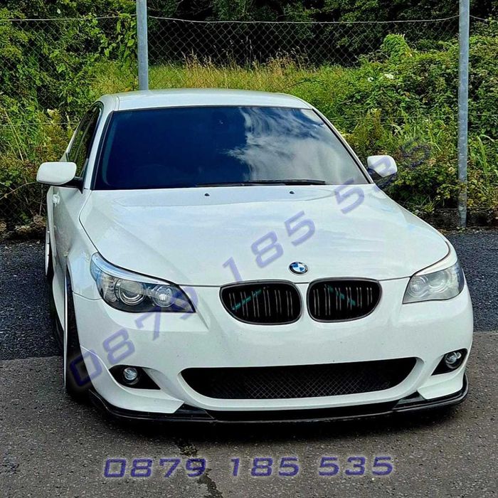 Черен лип спойлер предна броня BMW 5 M E60/E61 05-10 тунинг бмв е60