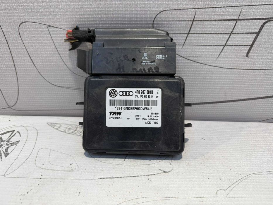 Modul frână de mana EPB Audi A6 S6 C6 4F 4F0907801B 2009 / [2004-2011] / (5B3)