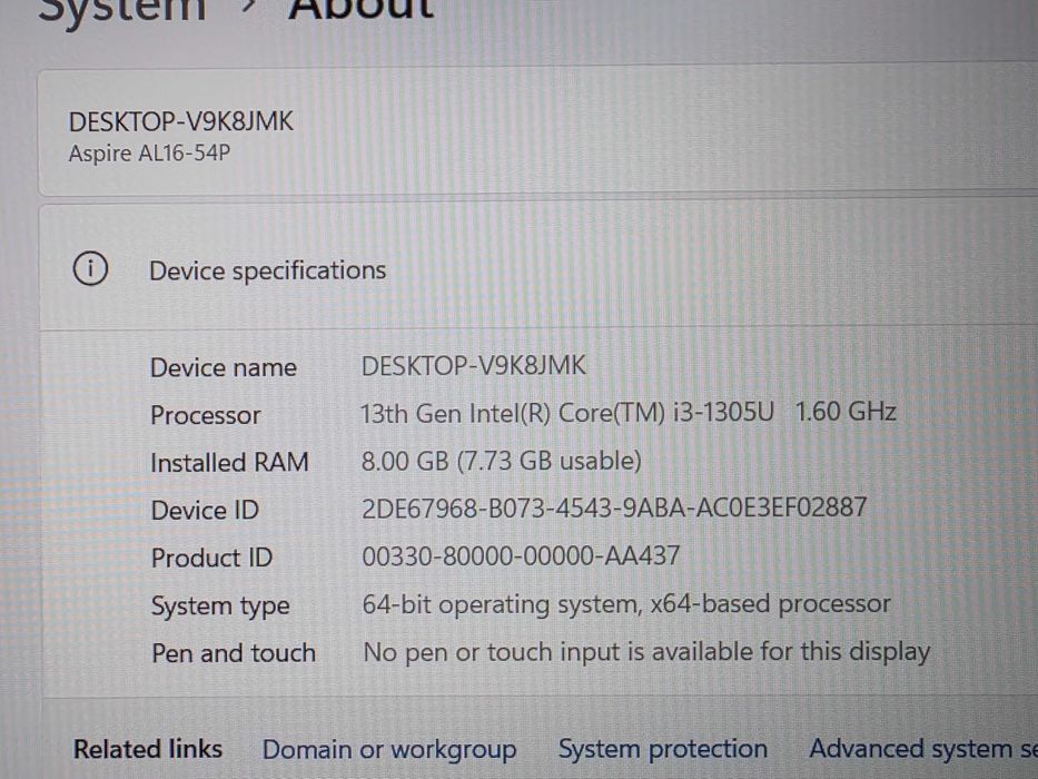 Acer Aspire Lite 16 - KLI Amanet