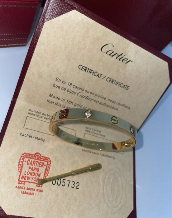 Bratara cartier ne folosita 18 k