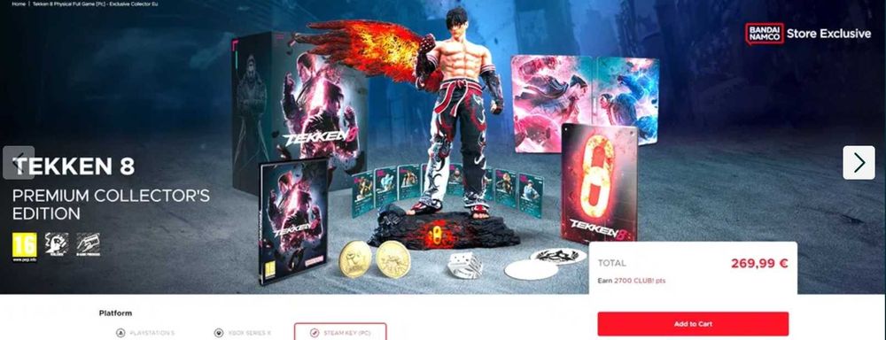 Нова Tekken 8 Premium Collector's Edition  за PS5, Led фигура на Jin