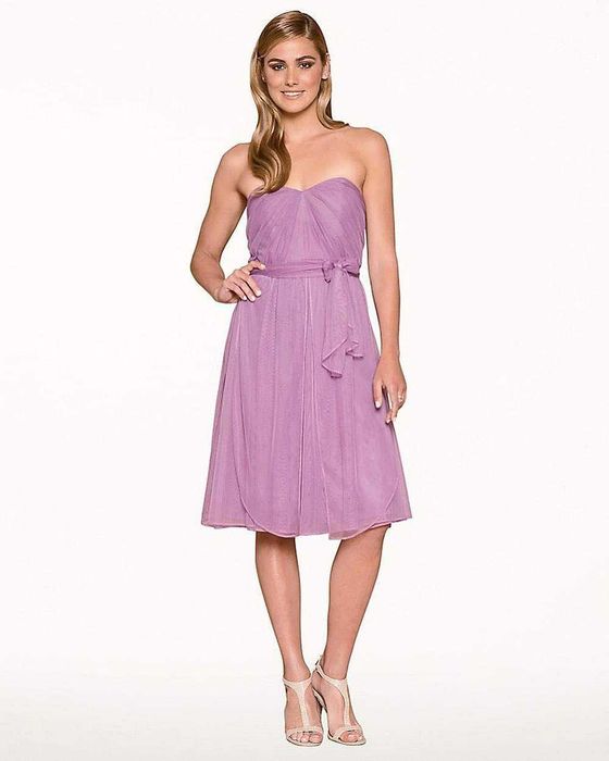 Rochie de ocazie din tulle, lila, midi, XS