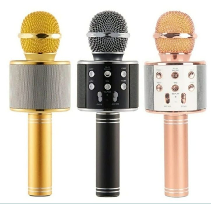 Microfon Wireless Karaoke Bluetooth WS 858 difuzor Micro SD USB