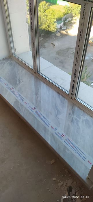 Установка откосов Пластик