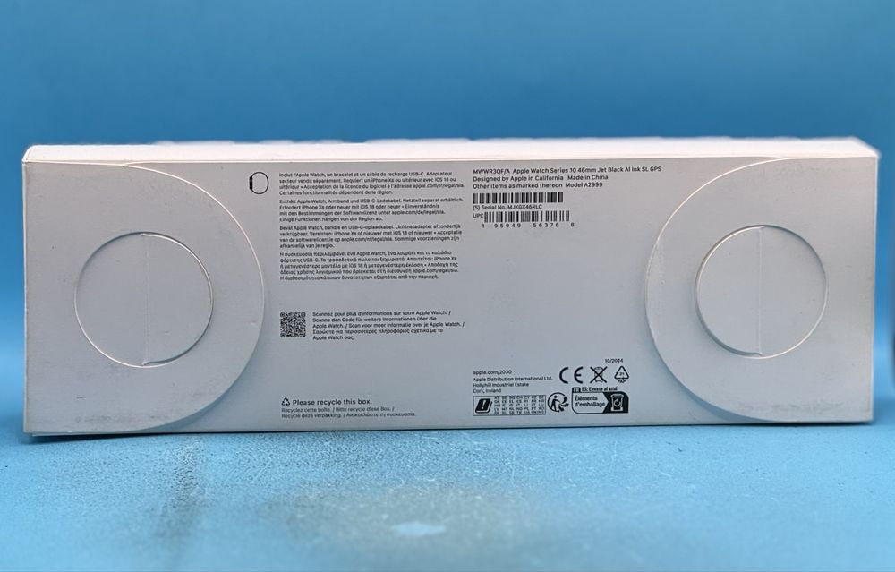 НОВ!!! Смарт часовник Apple Watch 10 GPS, Jet Black, 46 мм