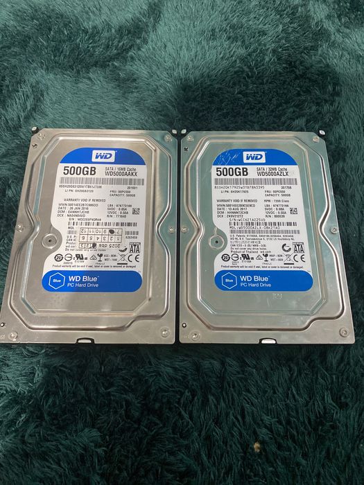 2xhdd 500gb,folosiți intr un pc de office