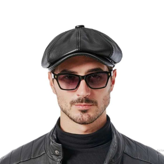 Кепка мужская "восьмиклинка-хулиганка", из натуральной кожи раз.57по62