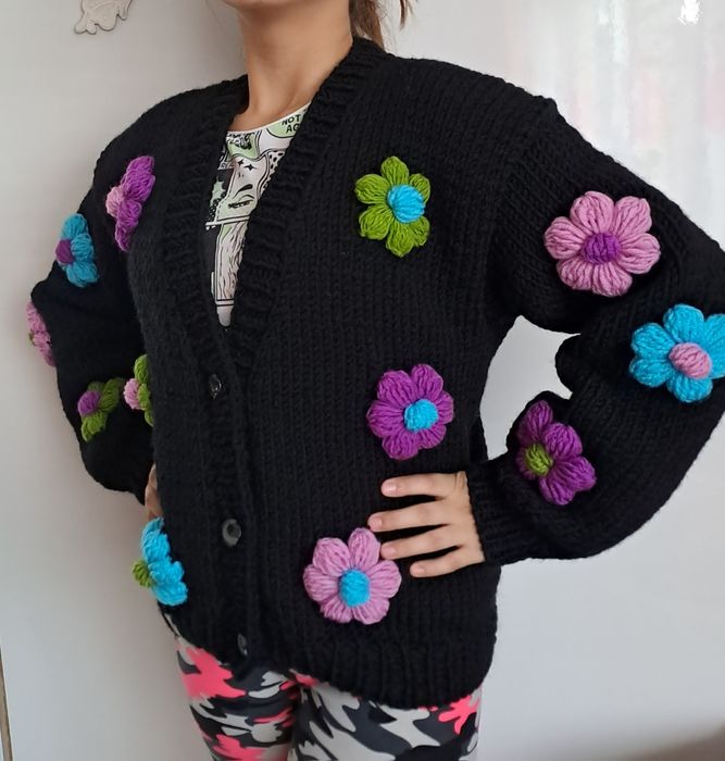 Cardigan cu flori