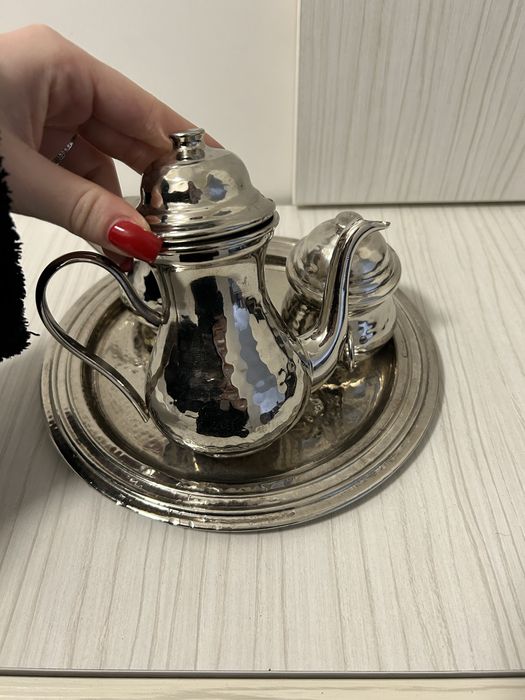 Set ceai sau cafea argintat