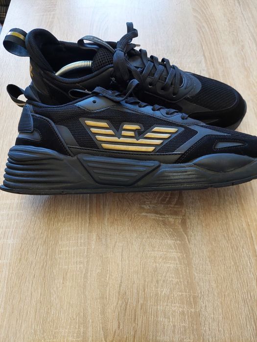 Мъжки маратонки EA7 Emporio Armani Ace Runner – черни със златисто лог