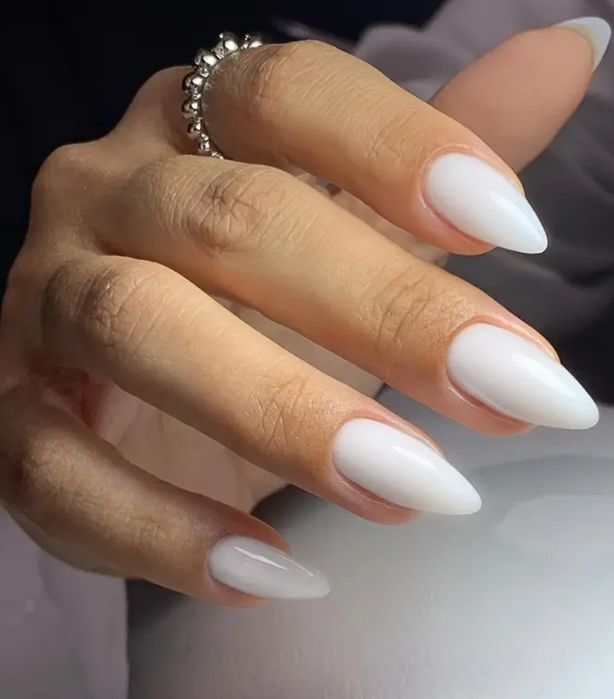 Unghii false pentru mâini sau picioare culoare alba