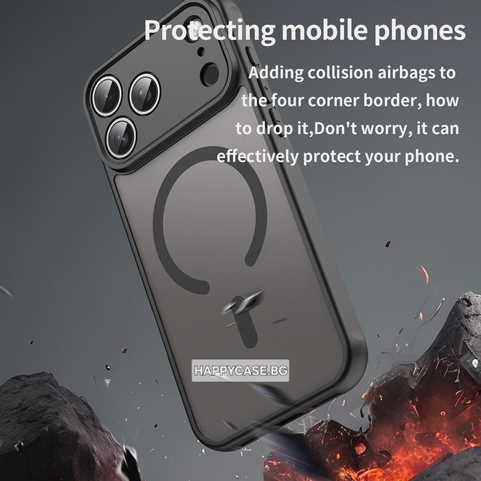 Apple iPhone 18 Pro Max / 18 Pro / 17 Pro Max / 17 Pro / FROSTED MAGSAFE Матов кейс гръб