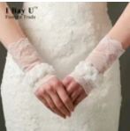 Перчатки-митенки свадебные