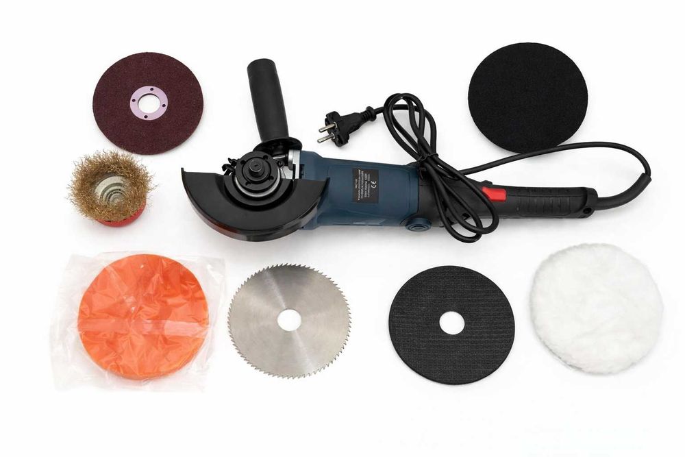 Flex 125mm 6 viteze + 10 accesorii polizor unghiular profesional